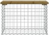 vidaXL Gartenbank aus Gabionen 63x31,5x42 cm Kiefernholz Imprägniert 834346 Bild 3