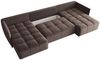 Wohnlandschaft Schlafsofa Sofa TREVISO Stoff Monolith Braun Bild 2