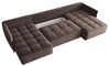 Wohnlandschaft Schlafsofa Sofa TREVISO Stoff Monolith Braun Bild 4