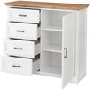 Kommode >JASMIN< (BxHxT: 115x102x41 cm) in Artisan/Weiß - 115x102x41cm (BxHxT) Bild 2