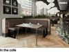 MEBLINI Eckbank für Esszimmer mit ausziehbarem Tisch - Küchenbank - Essecke - Sitzecke Küche - ERIC - U-Beine 128x168x87cm Links - Braun Kunstleder/M Weiß-Schwarz Hochgl. Bild 4