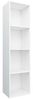 vidaXL Bücherregal/TV-Schrank Weiß 36×30×143 cm Holzwerkstoff 800144 Bild 2