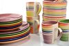 Retsch Arzberg Kombiservice Geschirr-Set, Service COLOUR STRIPES (24-tlg), 6 Personen, Steinzeug, Spin Wash/Spiraldekor - 6 Regenbogenfarben, 24 Teile, für 6 Personen Bild 3