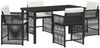 vidaXL Garten Essgruppe 5 pcs Schwarz Poly-Rattan 3380770 Bild 2