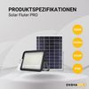 ENOVALITE LED Solarleuchte Solarstrahler PRO, LED-Fluter, 20 W PV, 2600 lm, 6500K, IP65, LED fest integriert, Tageslichtweiß, kaltweiß, steuerbar mit Fernbedienung, Solarfluter mit Akku Bild 2