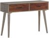 Konsolentisch, Beistelltisch, Konsole Grau 110x35x75 cm Raues Mango-Massivholz Bild 2