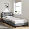vidaXL Bettgestell mit LED ohne Matratze "Hvar" Hellgrau 90x200 cm Stoff 3213676 Bild 4