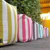 H.O.C.K. Sitzhocker H.O.C.K. Classic Streifen Outdoor Bean Cube Pouf 40 x 40 x 40 cm Farben, Hocker, Sitzhocker, Pouf Hocker, Barhocker - wetterfest, vielseitig Bild 2
