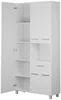 Vente-unique - MINELA Bathroom storage unit Holz, Platte Weiß - B 30 cm x H 180 cm x L 88 cm Bild 3