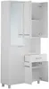 Vente-unique - MINELA Bathroom storage unit Holz, Platte Weiß - B 30 cm x H 180 cm x L 88 cm Bild 4