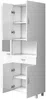 Vente-unique - MINELA Bathroom storage unit Holz, Platte Weiß - B 30 cm x H 180 cm x L 88 cm Bild 5