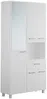 Vente-unique - MINELA Bathroom storage unit Holz, Platte Weiß - B 30 cm x H 180 cm x L 88 cm Bild 2