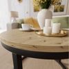 Lookway Couchtisch CIRI mit einer Platte in Holzdekor (1x Couchtisch), Durchmesser: ⌀60 cm Bild 4