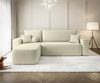 Ecksofa Schlafsofa Sofa AGEPO Stoff Quelle Creme Ottomane Links Bild 2