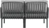 Vente-unique - CASILMA Gartensitzgruppe Plastik Grau - B 74 cm x H 81 cm x L 148 cm Bild 4