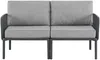 Vente-unique - CASILMA Gartensitzgruppe Plastik Grau - B 74 cm x H 81 cm x L 148 cm Bild 3