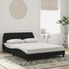 vidaXL Bett mit Matratze "Dover" Schwarz 140x190 cm Samt 3208393 Bild 3