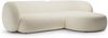 Micadoni Ecksofa Kate 3-Sitzer Rechts Strukturierter Stoff Hellbeige Melange Bild 2