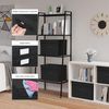 LuxusKollektion Faltbox 2er Set Faltbare Aufbewahrungsboxen mit Deckel und Griff, Schwarz Bild 3