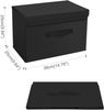 LuxusKollektion Faltbox 2er Set Faltbare Aufbewahrungsboxen mit Deckel und Griff, Schwarz Bild 2