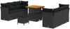 vidaXL Garten-Sofa-Set 9 pcs Schwarz Poly-Rattan 3361434 Bild 2