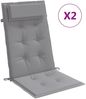vidaXL Hochlehner-Auflagen 2 Stk. Grau Oxford-Gewebe 361877 Bild 2