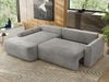 Ecksofa, L-förmiges, lose Kissen, DL-Schlaffunktion, (H 100 x T 187 x B 273 cm) - CUBO L - Velours Hellgrau - linke Seite Bild 4