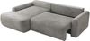 Ecksofa, L-förmiges, lose Kissen, DL-Schlaffunktion, (H 100 x T 187 x B 273 cm) - CUBO L - Velours Hellgrau - linke Seite Bild 5