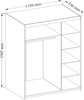 Elena 3-türig Kleiderschrank Drehtürenschrank Wäscheschrank Schrank Eiche Lefkas Bild 5