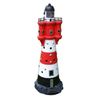 HAC24 LED Solarleuchte XL Solar Leuchtturm Rot Weiß Solarbeleuchtung Gartendekoration, LED fest integriert, Mit Dämmerungssensor, 50 cm Bild 2