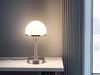 Tischleuchte JOOST II Silber Glasschirm Weiß - Touchfunktion, Höhe 39cm Bild 5