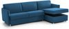 Dmora Schlafsofa mit Halbinsel Sumirago, Wandelbares Ecksofa für das Wohnzimmer, gepolstert, abnehmbar, 100 % Made in Italy-Qualität, 260x160 h90 cm, Blau Bild 5