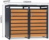 GARLIVO Mülltonnenbox Azalee 2er Mülltonnenbox 240L - wetterfest und langlebig, Verschließbare Mülltonnenverkleidung -modernes Design als Sichtschutz Bild 4