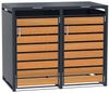 GARLIVO Mülltonnenbox Azalee 2er Mülltonnenbox 240L - wetterfest und langlebig, Verschließbare Mülltonnenverkleidung -modernes Design als Sichtschutz Bild 2