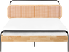 Bett mit Lattenrost Rattan BOUSSICOURT 140 x 200 cm Hellbraun Bild 4