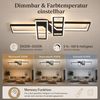 OYLCDI Deckenleuchten LED Deckenlampe 94W Dimmbar mit Fernbedienung 3000-6500k, LED fest integriert Hängeleuchte Wohnzimmer Schlafzimmer Arbeitszimmer, LED fest integriert, Dimmbar Hängeleuchte Aluminium, Kaltweiß, Warmweiß, Neutralweiß, Mit Fernbedien... Bild 3