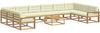 vidaXL Outdoor-Sofagarnitur mit Kissen 11 pcs Weiß und Creme 3387144 Bild 2