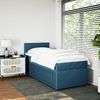 vidaXL Boxspringbett mit Matratze Blau 90x200 cm Samt 3289954 Bild 4