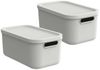 ROTHO Aufbewahrungsbox Albula Light 2er-Set Kiste 12l mit Deckel (Aufbewahrungsboxenset, 2er-Set) Bild 5