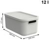ROTHO Aufbewahrungsbox Albula Light 2er-Set Kiste 12l mit Deckel (Aufbewahrungsboxenset, 2er-Set) Bild 2