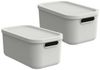 ROTHO Aufbewahrungsbox Albula Light 2er-Set Kiste 12l mit Deckel (Aufbewahrungsboxenset, 2er-Set) Bild 4