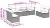 vidaXL 8-tlg. Garten-Sofagarnitur mit Kissen Grau Poly Rattan 3217450 Bild 3