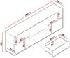 TV-Lowboard Doppo 180 (Farbe: Weiß / Weiß Hochglanz, mit weißer LED Beleuchtung) Bild 5