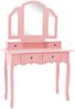 vidaXL Schminktisch-Set mit Hocker Rosa 100x40x146 cm Paulownia-Holz 289323 Bild 2