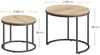 Home Collective Couchtisch 2er Set Beistelltisch Loft Design 2in1 Verschachtelung Wohnzimmer, kratzfeste 53cm und 43cm Sonoma Eich, schwarzen Beinen, Rund Bild 3