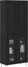 vidaXL Highboard Schwarz Eichen-Optik 69,5 x 34 x 180 cm Holzwerkstoff 3403170 Bild 3
