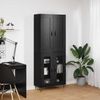 vidaXL Highboard Schwarz Eichen-Optik 69,5 x 34 x 180 cm Holzwerkstoff 3403170 Bild 4