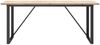 vidaXL Esstisch O-Gestell 180x90x75,5 cm Massivholz Kiefer & Stahl 3282744 Bild 4