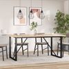 vidaXL Esstisch O-Gestell 180x90x75,5 cm Massivholz Kiefer & Stahl 3282744 Bild 3