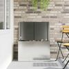 vidaXL Gartenlagerkissenbox Stahl 80 x 50,5 x 50 cm 175 L Silber 874572 Bild 4
